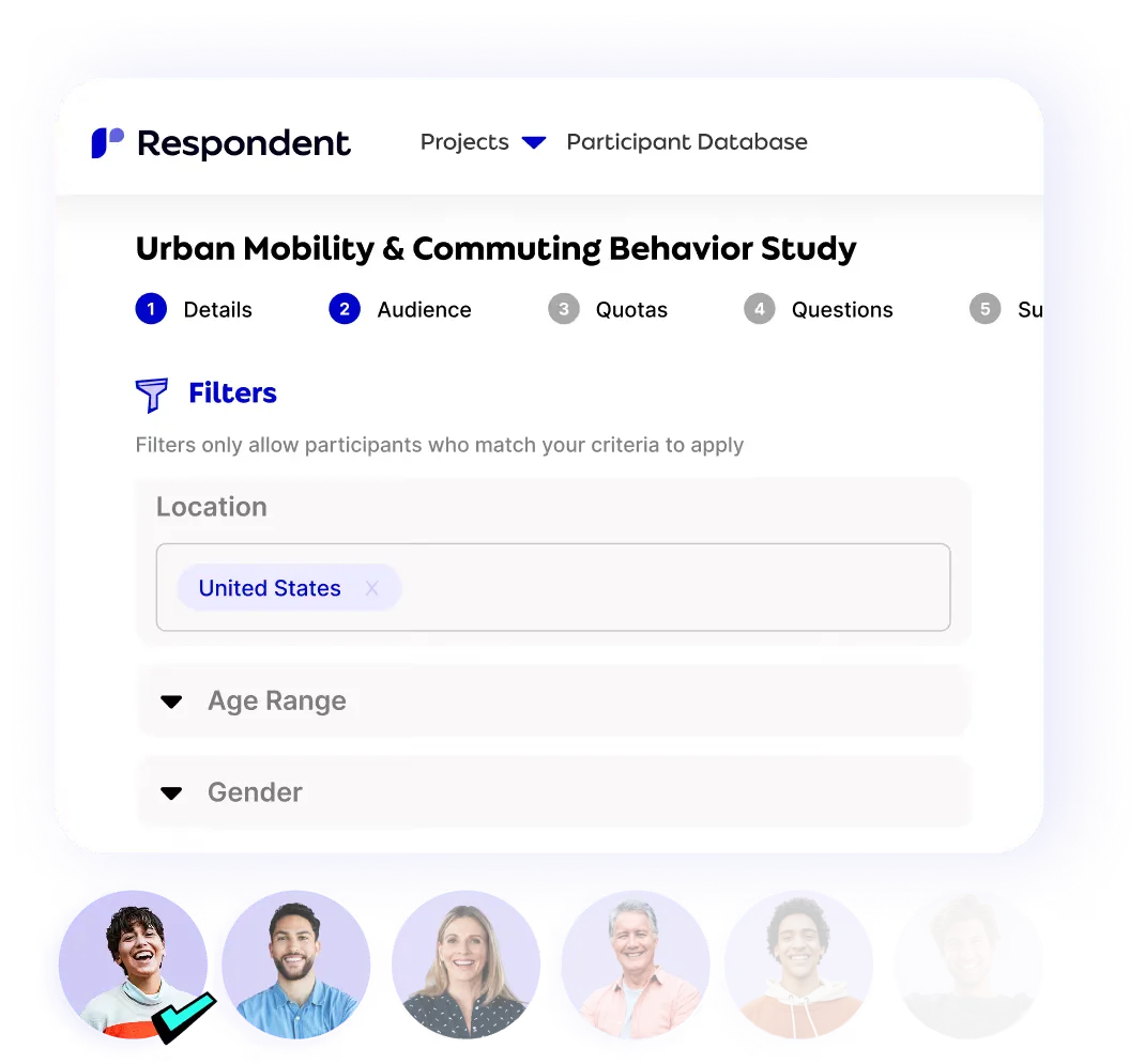 Illustration of sourcing niche participants for in-depth user research