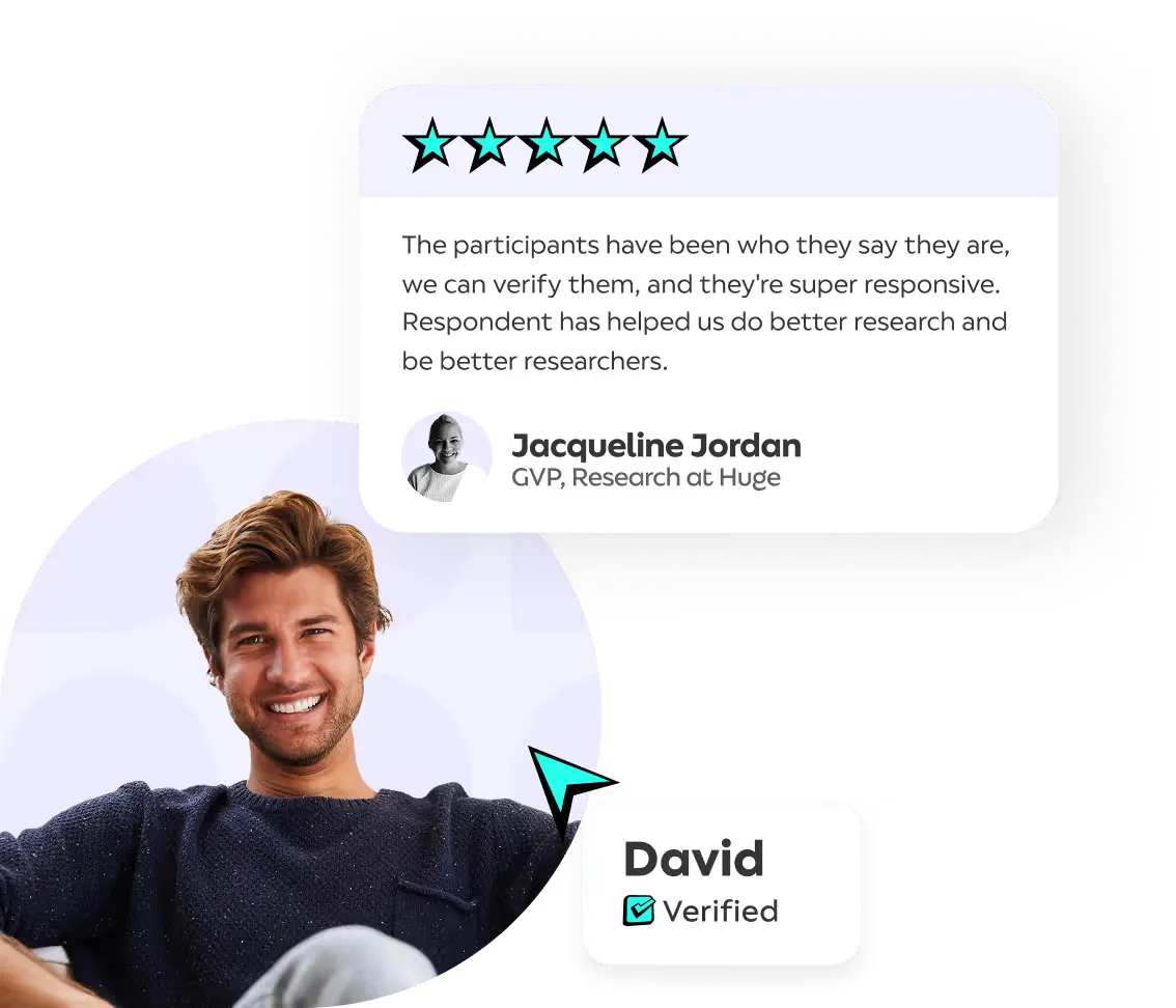 Illustrated cards representing responsive, high-quality research