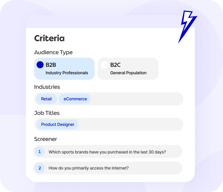 Workflow illustration for targeting AI research participants