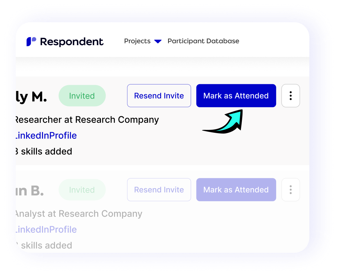 Respondent payment dashboard